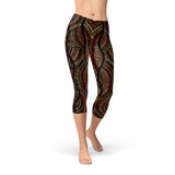 Women's Polka Dots Aboriginal Artwork Capri