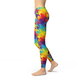 Women's Rainbow Houndstooth Leggings