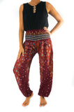 Burgundy PEACOCK Women's Harem Pants
