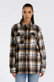 Boyfriend Oversized Soft Flannel Shacket Lime Milo