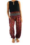 Burgundy PEACOCK Women's Harem Pants
