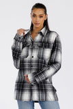 Boyfriend Oversized Soft Flannel Shacket Lime Milo