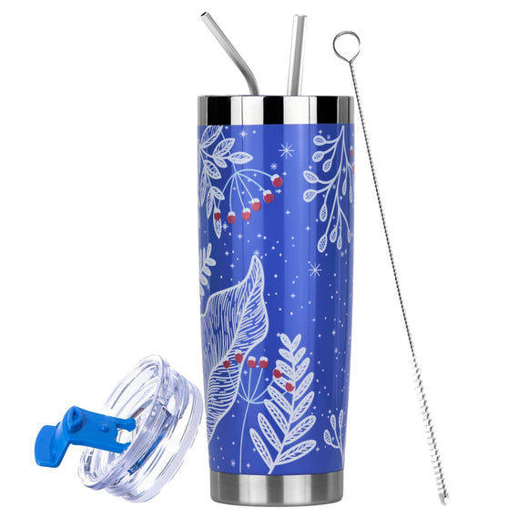DRINCO® 20oz Insulated Tumbler Spill Proof Lid 2 Straws(Nampa)