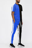 Two Way Split T-shirt & Track Pants Set Lime Milo