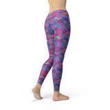 Women's Pink Purple Mermaid Leggings