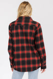 Oversize Boyfriend Plaid Checkered Flannel Lime Milo