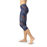 Women's Paisley Butterfly Capri Leggings