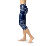 Women's Navy Blue Circuit Capri Leggings