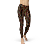 Women's Polka Dots Aboriginal Artwork Leggings