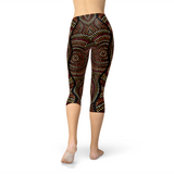 Women's Polka Dots Aboriginal Artwork Capri