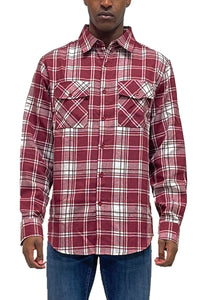 Long Checkered Flannel Shirt