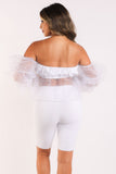 Organza Sleeve Detailed Top & Matching Shorts