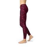 Women's Hearts on Hearts Red Leggings