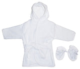 White Terry Robe with White Booties