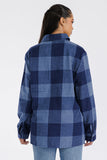 Boyfriend Oversized Soft Flannel Shacket Lime Milo