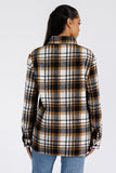 Boyfriend Oversized Soft Flannel Shacket Lime Milo
