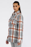 Boyfriend Oversized Soft Flannel Shacket Lime Milo