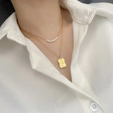 "Do what you love" Layered Look Necklace Gold Plated