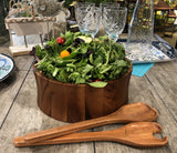 Large Salad Bowl with Servers    10" x 4"