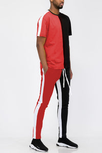 Two Way Split Tshirt Set Lime Milo