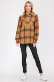 Oversize Boyfriend Plaid Checkered Flannel Lime Milo