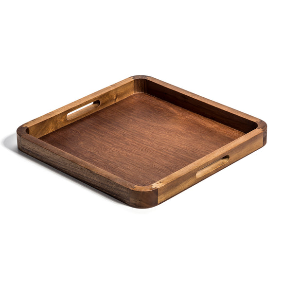 Acacia Wood Square Serving Tray  14