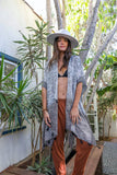 Women's Draped Sleeve Kimono Periwinkle Aether