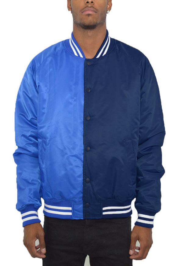 Two Tone Varsity Bomber Jacket