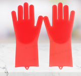 Glove Brush Washing Gloves Silicone Kitchen Cleaning Scrubbing Glove