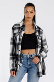 Boyfriend Oversized Soft Flannel Shacket Lime Milo
