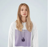 Womens Purple Logo Sweatshirt Yellow Pandora