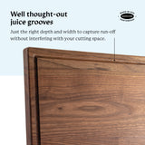 Härthwood Walnut Wood Cutting Board with Juice Groove (9"x13")
