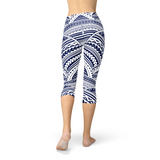 Women's Polynesian Maori Tattoo Capri Leggings