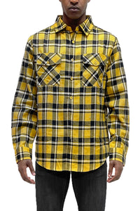 Long Sleeve Checkered Flannel Shirt