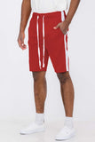 Red White Baseball Jersey Short Set