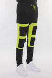 COLOR BLOCK CARGO TRACK PANTS Lime Milo
