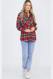 Oversize Boyfriend Plaid Checkered Flannel Lime Milo