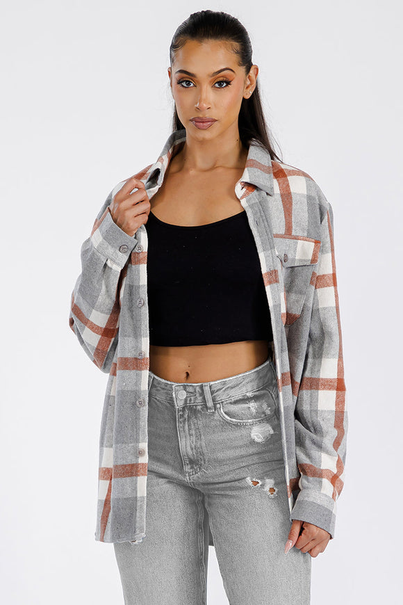 Boyfriend Oversized Soft Flannel Shacket Lime Milo