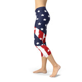 Women's American Flag Capri Leggings