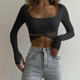 Twist Knot Long Sleeve Top