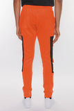 COLOR BLOCK CARGO TRACK PANTS Lime Milo