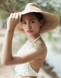RIRI Jute Straw Hat in Nude Beige