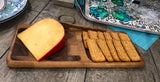 End Grain Cheese Board with Knife Azure Lily