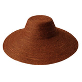 RIRI Jute Straw Hat in Burnt Sienna Cocoa Brunn