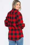 Oversize Boyfriend Plaid Checkered Flannel Lime Milo