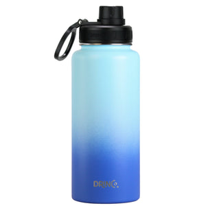 DRINCO® 32oz Stainless Steel Water Bottle (3 lids) -Morning Sky Blue