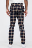 Plaid Slim Fit Trouser Pants Lime Milo