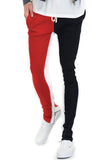 SLICE TRACK PANTS- BLACK/RED/WHITE