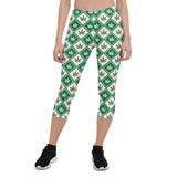 Women's Cannabis Green Capri Leggings