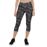 Women's Black Camo Capri Leggings
